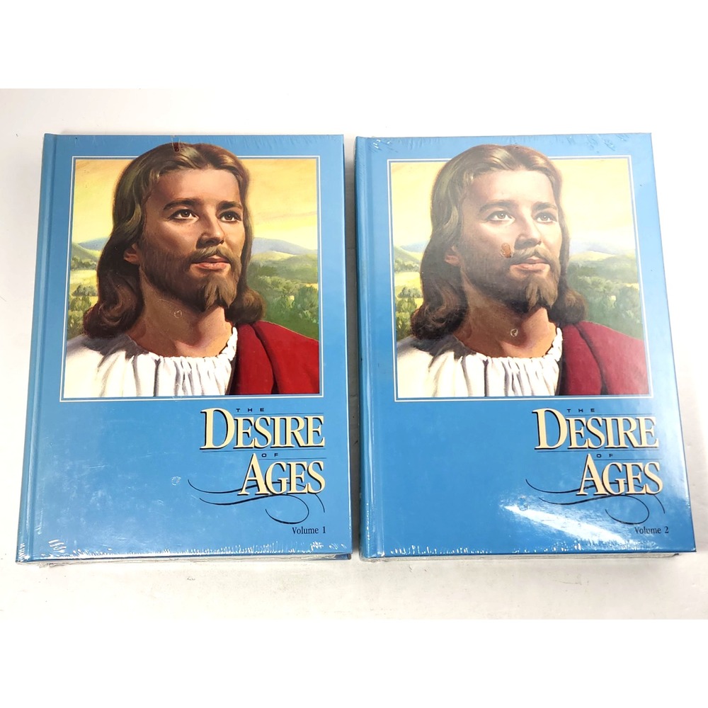 VTG THE DESIRE OF AGES Books Vol 1 & 2 Hardcover Religious E.G. White New Sealed